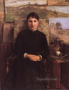 エミール・フリアン Painting - プティジャン夫人の肖像 写実主義 エミール・フリアン